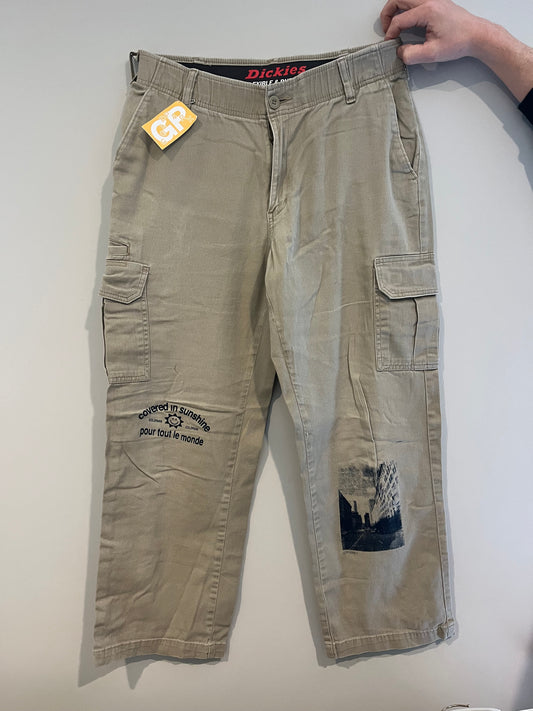 Khaki Dickies Cargo Pants - Multiprint - 34x30